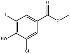 3-氯-4-羟基-5-碘苯甲酸甲酯 结构式