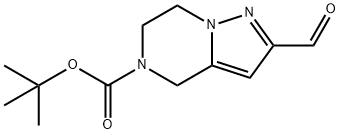 2-甲酰基-6,7-二氢吡唑并[1,5-A]吡嗪-5(4H)-甲酸叔丁酯 结构式