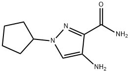 4-amino-1-cyclopentyl-1H-pyrazole-3-carboxamide 结构式