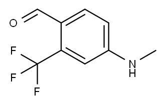 Benzaldehyde, 4-(methylamino)-2-(trifluoromethyl)- 结构式