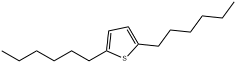 Thiophene, 2,5-dihexyl- 结构式