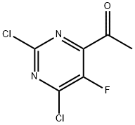 1-(2,6-Dichloro-5-fluoro-4-pyrimidinyl)ethanone 结构式