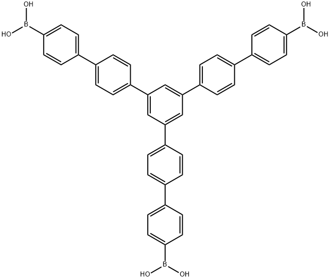 Boronic acid, B,B'-[5''-(4'-borono[1,1'-biphenyl]-4-yl)[1,1':4',1'':3'',1''':4''',1''''-quinquephenyl]-4,4''''-diyl]bis- 结构式