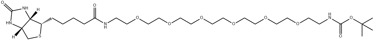 生物素-PEG6-叔丁氧羰基 结构式
