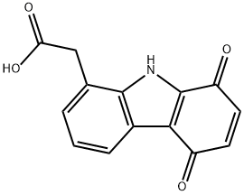 1H-Carbazole-8-acetic acid, 4,9-dihydro-1,4-dioxo- 结构式