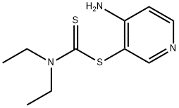 Carbamodithioic acid, N,N-diethyl-, 4-amino-3-pyridinyl ester 结构式