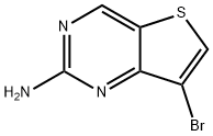 7-溴噻吩并[3,2-D]嘧啶-2-胺 结构式