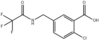 Benzoic acid, 2-chloro-5-[[(2,2,2-trifluoroacetyl)amino]methyl]- 结构式