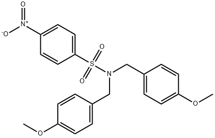 Benzenesulfonamide, N,N-bis[(4-methoxyphenyl)methyl]-4-nitro- 结构式