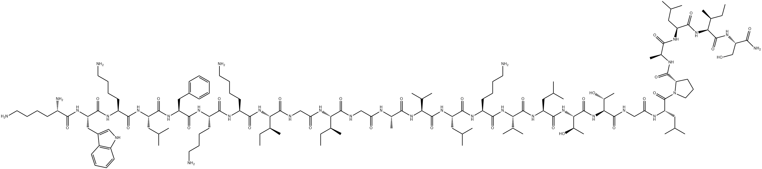 抗菌肽A(1-8)蜂毒素(1-18) 结构式