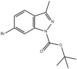 6-溴-3-甲基-1H-吲唑-1-羧酸叔丁酯 结构式