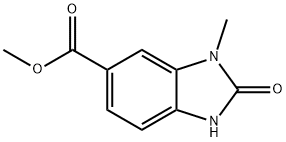 3-甲基-2-氧代-2,3-二氢-1H-苯并[D]咪唑-5-羧酸甲酯 结构式