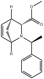 (1R,3R,4S)-2-((1S)-1-苯基乙基)-2-氮杂双环[2.2.1]庚-5-烯-3-羧酸甲酯 结构式