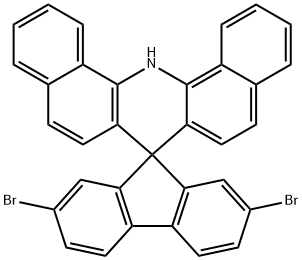 2,7-二溴螺[芴-9,7'-二苯并吖啶] 结构式