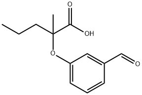 2-(3-甲酰基苯氧基)-2-甲基戊酸 结构式