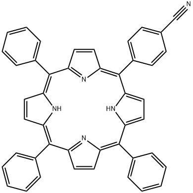 Benzonitrile, 4-(10,15,20-triphenyl-21H,23H-porphin-5-yl)- 结构式