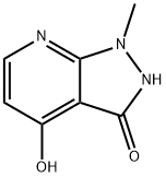 4-hydroxy-1-methyl-1H,2H,3H-pyrazolo[3,4-b]pyridin-3-one 结构式