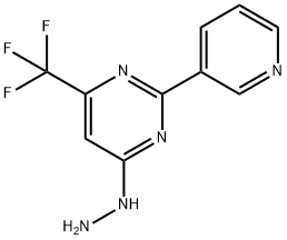 Pyrimidine, 4-hydrazinyl-2-(3-pyridinyl)-6-(trifluoromethyl)- 结构式