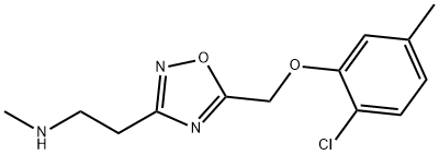 1,2,4-Oxadiazole-3-ethanamine, 5-[(2-chloro-5-methylphenoxy)methyl]-N-methyl- 结构式