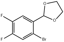 2-(1,3-二氧戊环-2-基)-4,5-二氟苯甲醛 结构式