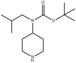 叔丁基异丁基(哌啶-4-基)氨基甲酸酯 结构式