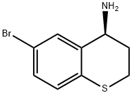 2H-1-Benzothiopyran-4-amine, 6-bromo-3,4-dihydro-, (4S)- 结构式