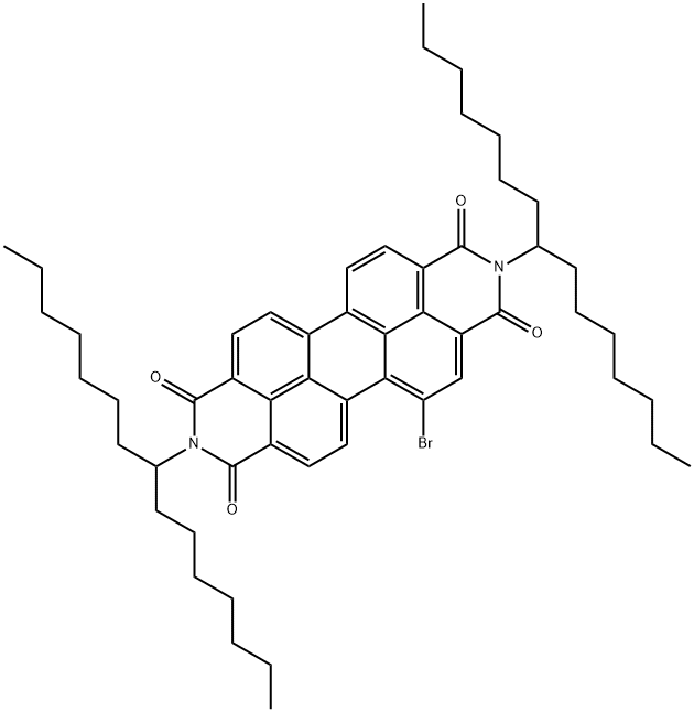 5-bromo-2,9-di(tridecan-7-yl)anthra[2,1,9-def:6,5,10-d'e'f']diisoquinoline-1,3,8,10(2H,9H)-tetraone 结构式