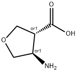 (3R,4R)-4-氨基四氢呋喃-3-羧酸 结构式