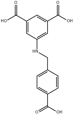 5-(4-羧基苄氨基)间苯二甲酸 结构式