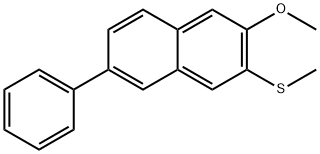 Naphthalene, 2-methoxy-3-(methylthio)-6-phenyl- 结构式