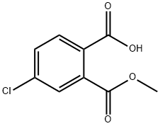 4-氯-2-(甲氧羰基)苯甲酸 结构式