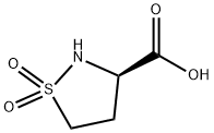 3-Isothiazolidinecarboxylic acid, 1,1-dioxide, (3R)- 结构式