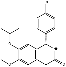 3(2H)-Isoquinolinone, 1-(4-chlorophenyl)-1,4-dihydro-6-methoxy-7-(1-methylethoxy)-, (1S)- 结构式