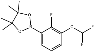 2-(3-(二氟甲氧基)-2-氟苯基)-4,4,5,5-四甲基-1,3,2-二氧硼杂环戊烷 结构式