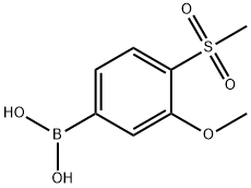 (4-甲磺酰基-3-甲氧基苯基)硼酸 结构式