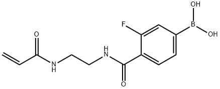 (4-((2-Acrylamidoethyl)carbamoyl)-3-?uorophenyl)boronic acid 结构式