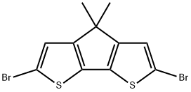 2,6-二溴-4,4-二甲基-4H-环戊烷[2,1-B:3,4-B']二噻吩 结构式