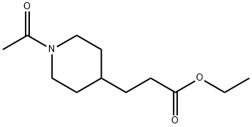 4-Piperidinepropanoic acid, 1-acetyl-, ethyl ester 结构式