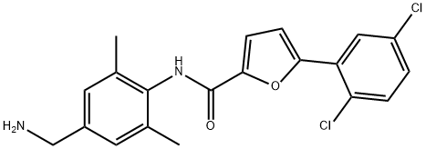 N-(4-(aminomethyl)-2,6-dimethylphenyl)-5-(2,5-dichlorophenyl)furan-2-carboxamide(CYM50358) 结构式