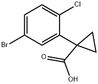 1-(5-bromo-2-chlorophenyl)cyclopropane-1-carboxylic acid 结构式