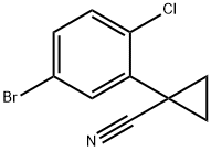 1-(5-bromo-2-chlorophenyl)cyclopropane-1-carbonitrile 结构式