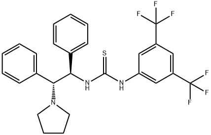 1-(3,5-bis(trifluoromethyl)phenyl)-3-((1R,2R)-1,2-diphenyl-2-(pyrrolidin-1-yl)ethyl)thiourea 结构式