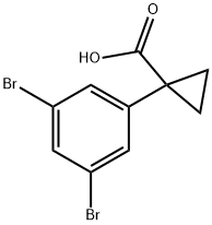 1-(3,5-dibromophenyl)cyclopropane-1-carboxylic acid 结构式
