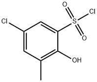 5-氯-2-羟基-3-甲基苯磺酰氯 结构式