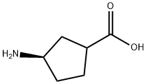 Cyclopentanecarboxylicacid,3-amino-,(3R)- 结构式