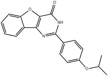 2-(4-isopropoxyphenyl)benzofuro[3,2-d]pyrimidin-4(3H)-one 结构式