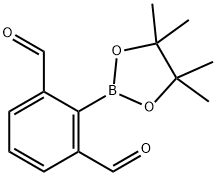 2-(4,4,5,5-四甲基-1,3,2-二氧硼杂环戊烷-2-基)间苯二甲醛 结构式