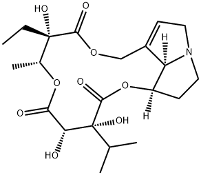 (11aS,14S,15R)-11a-Ethyl-20-methyl-11a,14,15-trihydroxy-15,20-dihydro-12a-oxa-19-nor-11a,12a-dihomosenecionan-11,13,16-trione 结构式