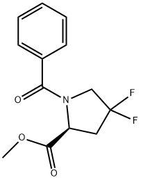 (S)-1-Benzoyl-4,4-difluoro-pyrrolidine-2-carboxylic acid methyl ester 结构式