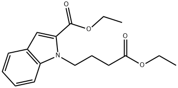 ethyl 1-(4-ethoxy-4-oxobutyl)-1H-indole-2-carboxylate 结构式